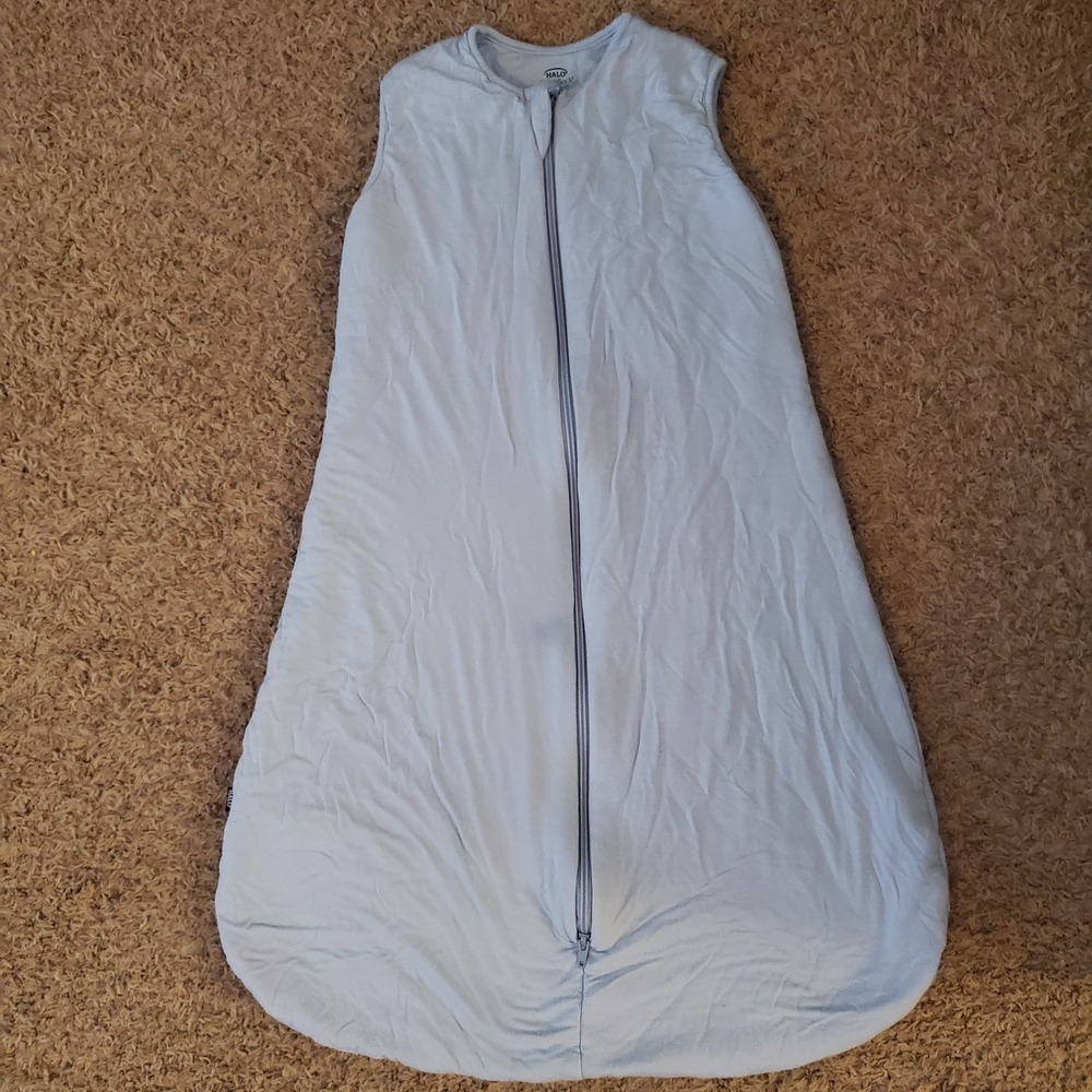 HALO SleepSack SuperSoft Viscose Sleep Sack 12-18 Months L Blue Gray STAIN